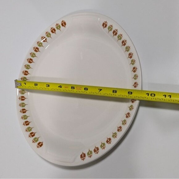 Syracuse Syralite Captains Table Oval Serving Platter Plate White Floral Vintage - Picture 6 of 10